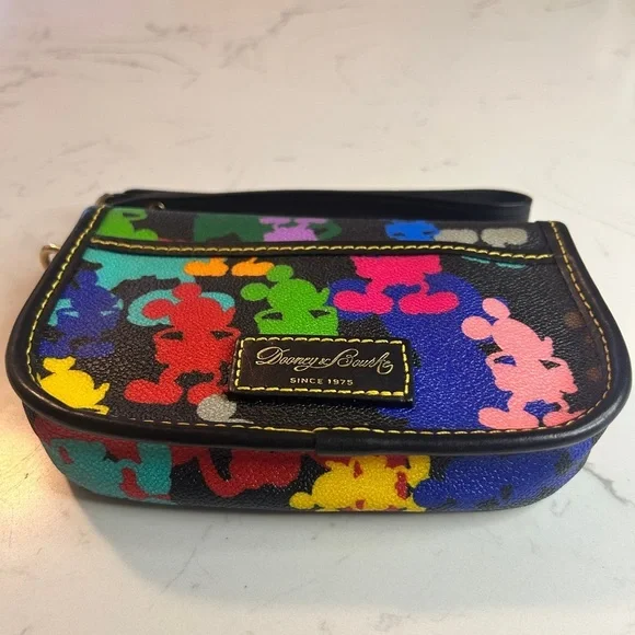 Disney Dooney & Bourke Multicolor Mickey Rare Wristlet – Like New - Picture 9 of 11